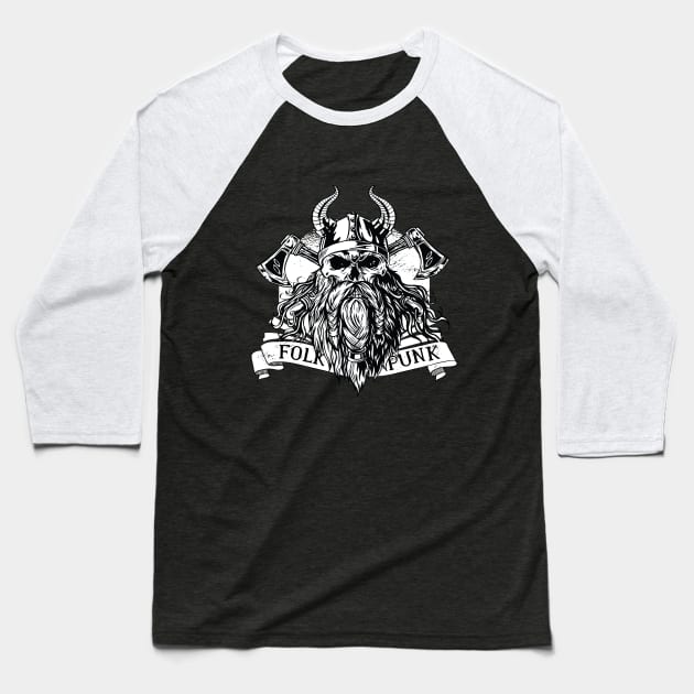 Wikinger Folk Punk Germanen Odin Valhalla Baseball T-Shirt by Upswipe.de